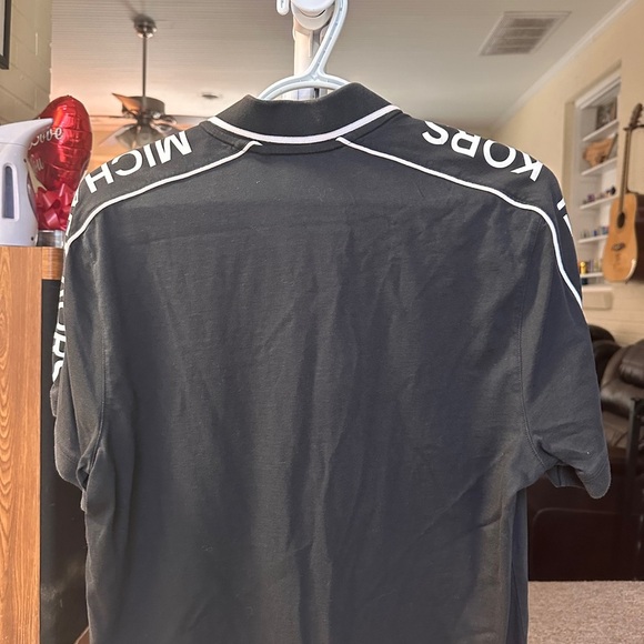 Michael Kors Men's Dark Blue Polo with White Accents - Picture 3 of 3